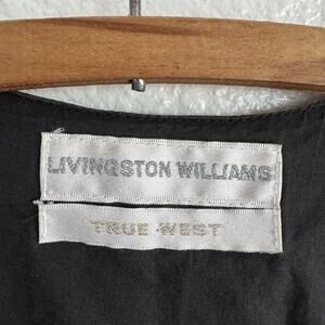 Rare Vintage Livingston Williams True West Vest Black Embroidered Lace Size 2